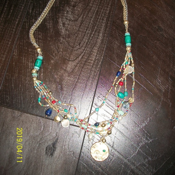 Chico's Jewelry - Chico's Julia Multi Beaded Coins Necklace NWT Chico's Jewelry - Chico's Julia Multi Beaded Coins Necklace NWT